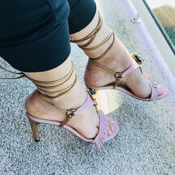 Emanuel Ungaro Shoes - Emanuel Ungero Sandals Lace Up Size 7